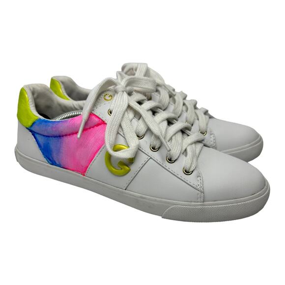 Guess Los Angeles GBG Womens size 9.5 Custom Maura Sneakers Hand Painted - Picture 1 of 11